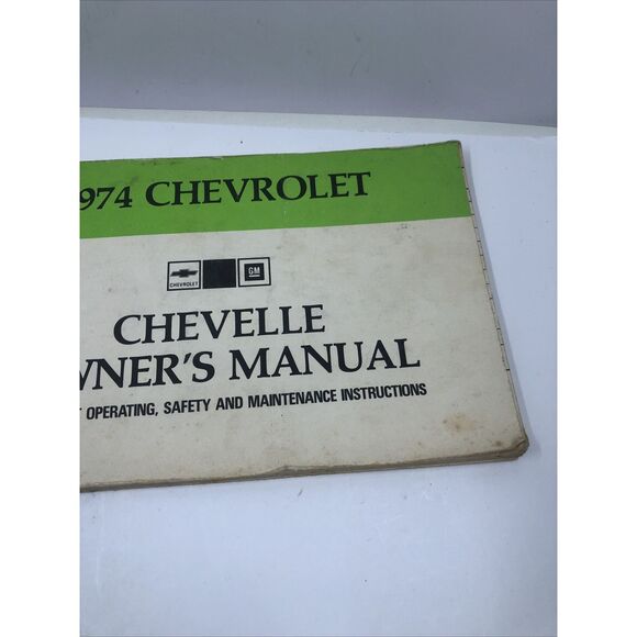 1974 CHEVROLET CHEVELLE OWNERS MANUAL. VINTAGE. Read - Picture 3 of 10